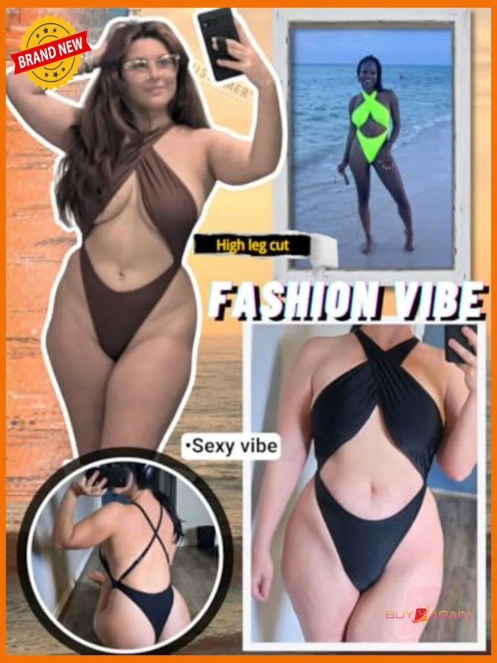 Cut Out Criss Cross Halter Neck Thong Monokini One Piece Swimsuit